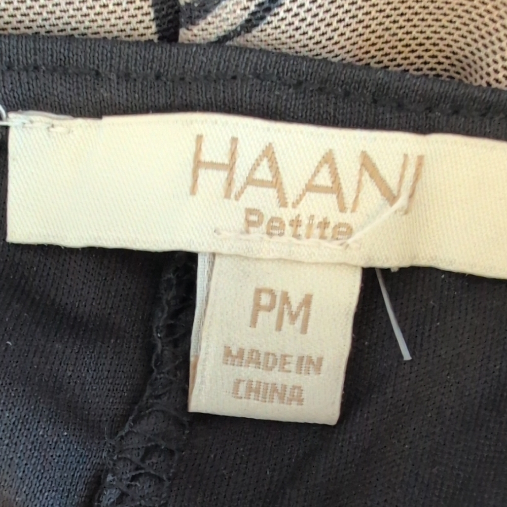 Haani Black and Tan Chevron Midi Sleeveless Petite Dress PM         C500 - Picture 8 of 10